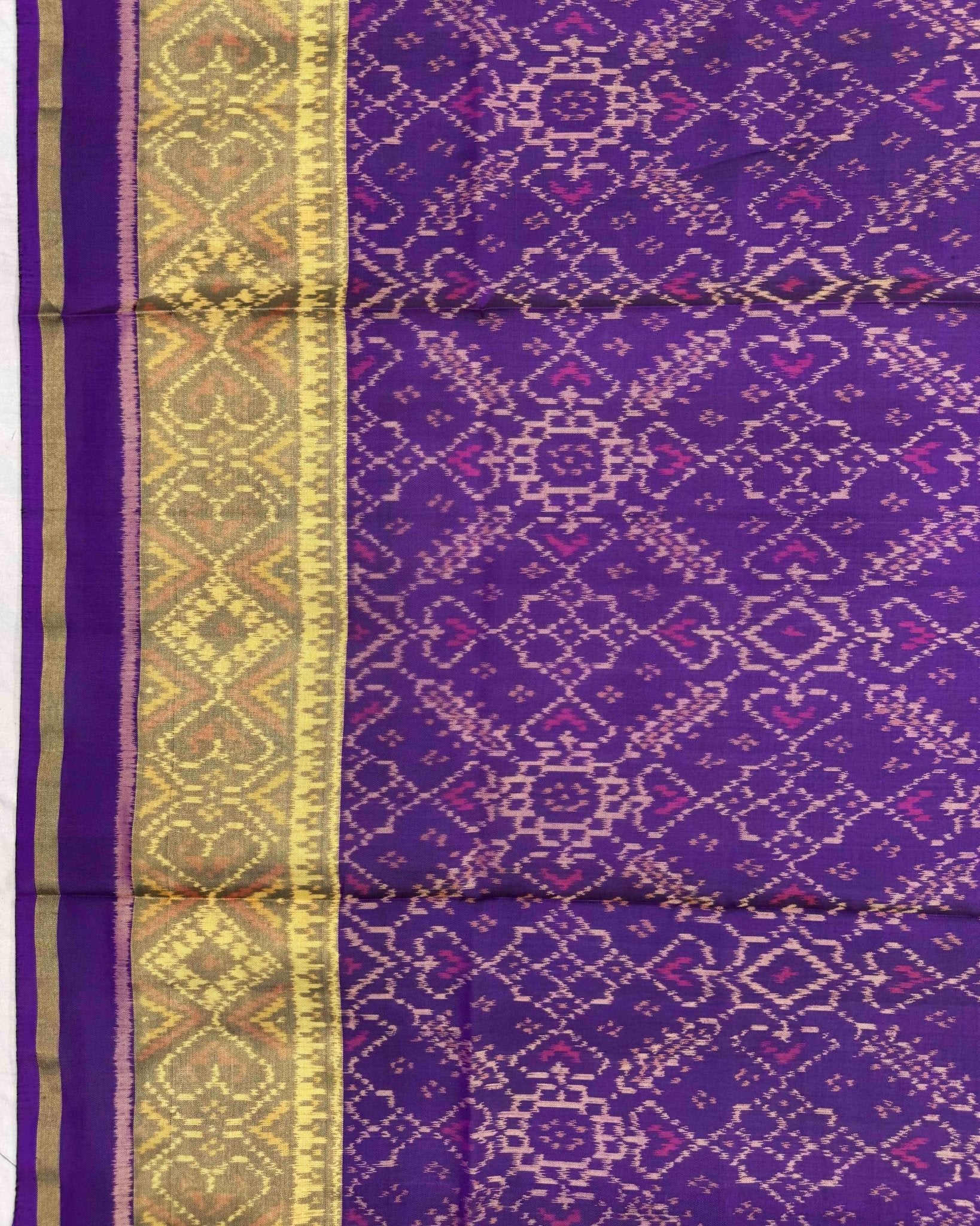 Purple Manekchowk Patola Saree - SindhoiPatolaArt