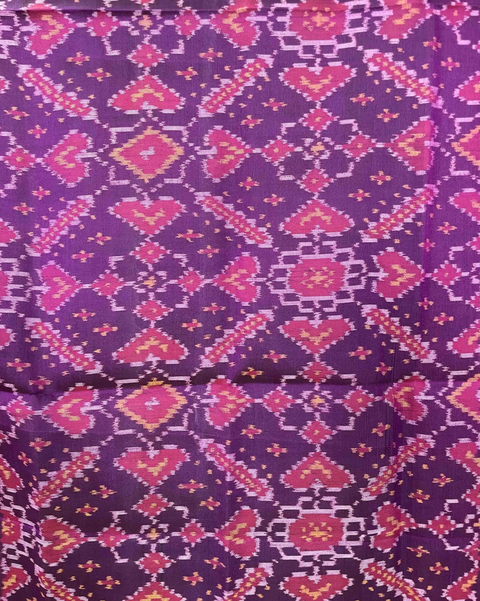 Purple Manekchowk Patola Stole - SindhoiPatolaArt