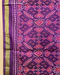 Purple Manekchowk Patola Stole - SindhoiPatolaArt