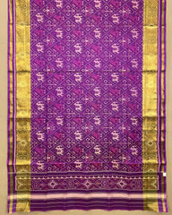 Purple Narikunj Designer Patola Dupatta - SindhoiPatolaArt