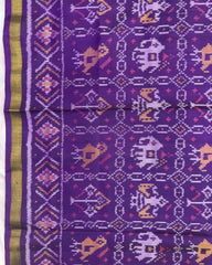 Purple Narikunj Patola Dupatta - SindhoiPatolaArt