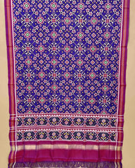 Purple Navratan Designer Patola Dupatta - SindhoiPatolaArt