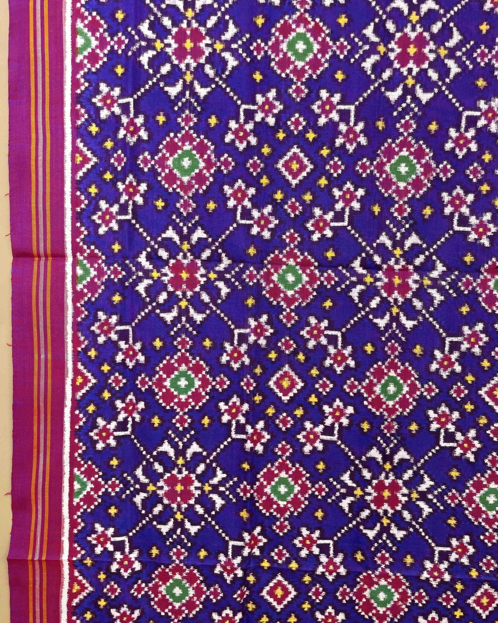 Purple Navratan Designer Patola Dupatta - SindhoiPatolaArt