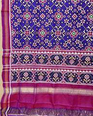 Purple Navratan Designer Patola Dupatta - SindhoiPatolaArt