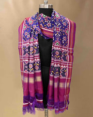 Purple Navratan Designer Patola Dupatta - SindhoiPatolaArt