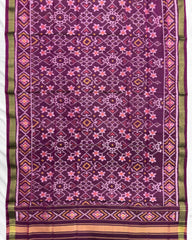 Purple Navratan Patola Dupatta - SindhoiPatolaArt