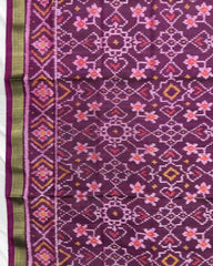 Purple Navratan Patola Dupatta - SindhoiPatolaArt
