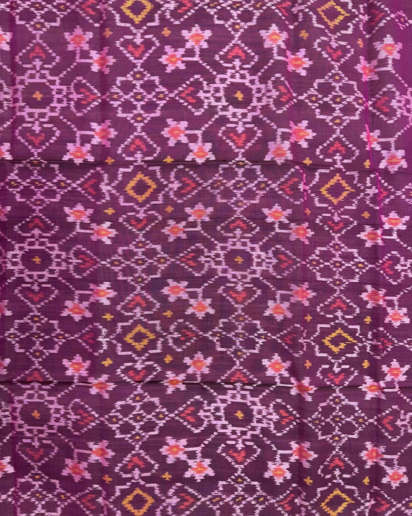 Purple Navratan Patola Dupatta - SindhoiPatolaArt