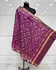 Purple Navratan Patola Dupatta - SindhoiPatolaArt