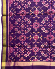 Purple Navratan Patola Dupatta - SindhoiPatolaArt