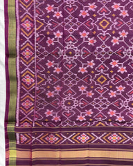 Purple Navratan Patola Dupatta - SindhoiPatolaArt