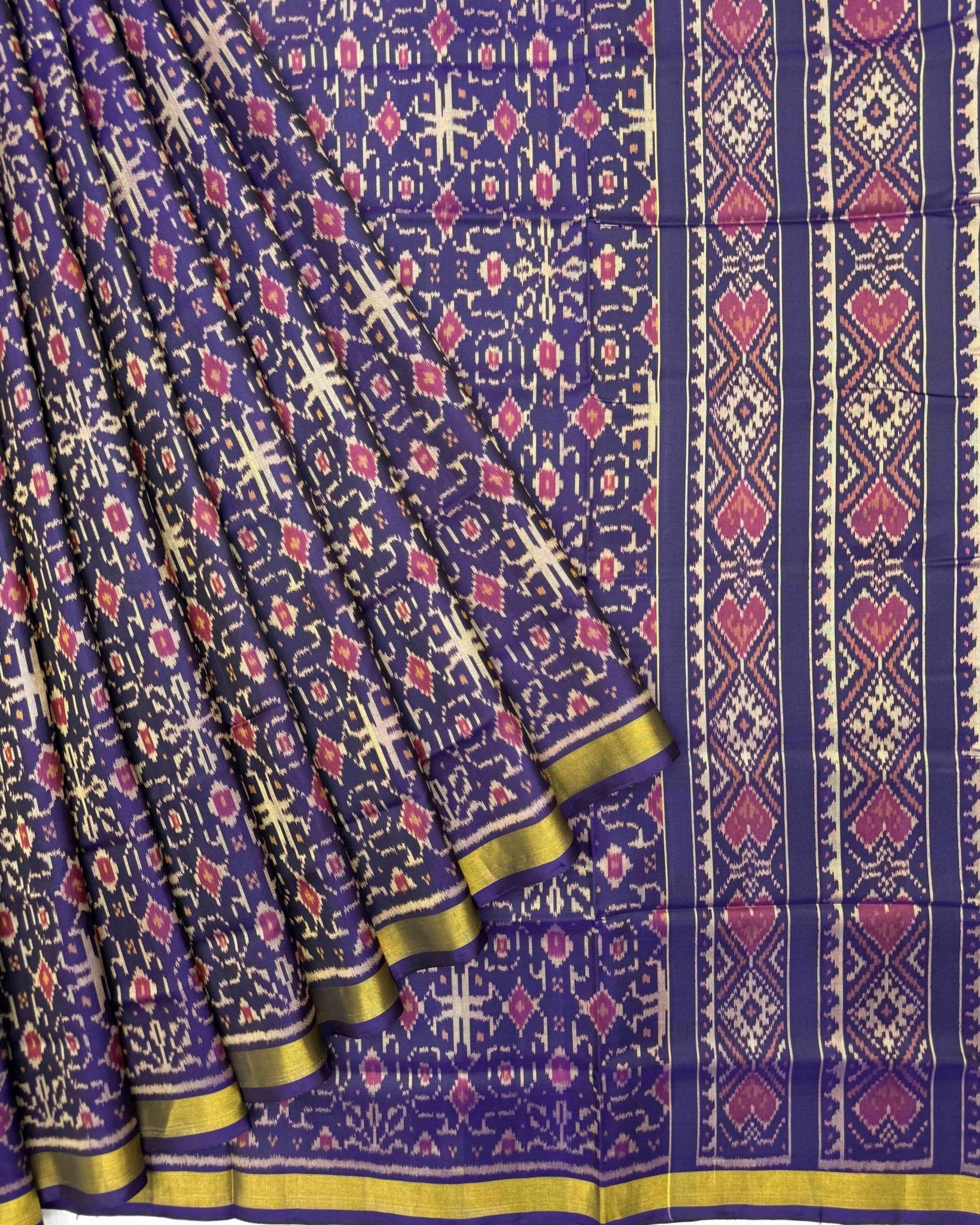 Purple New Fancy Design Patola Saree - SindhoiPatolaArt