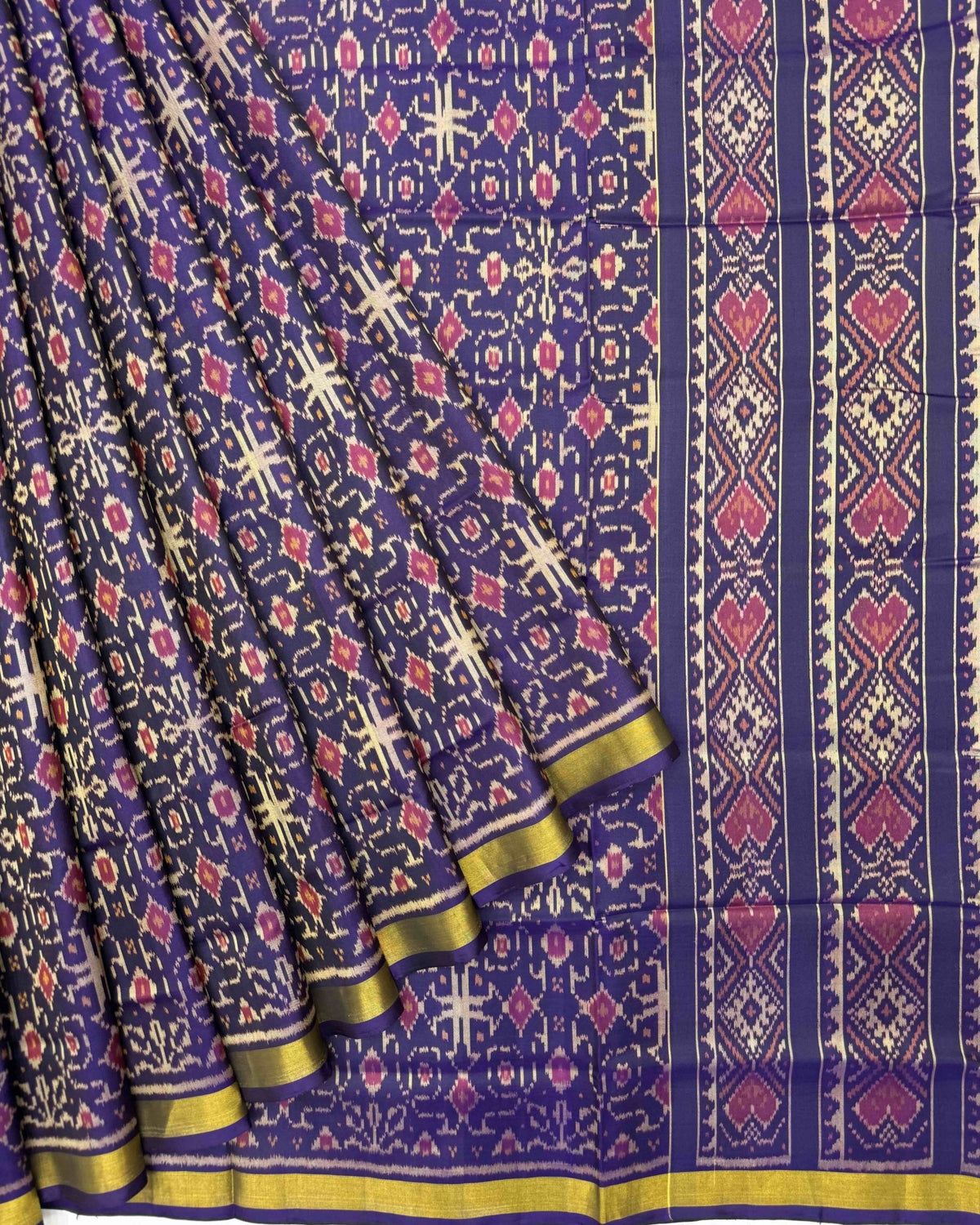 Purple New Fancy Design Patola Saree - SindhoiPatolaArt