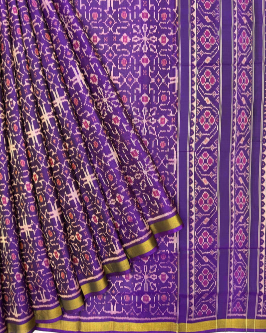 Purple New Fancy Design Patola Saree - SindhoiPatolaArt
