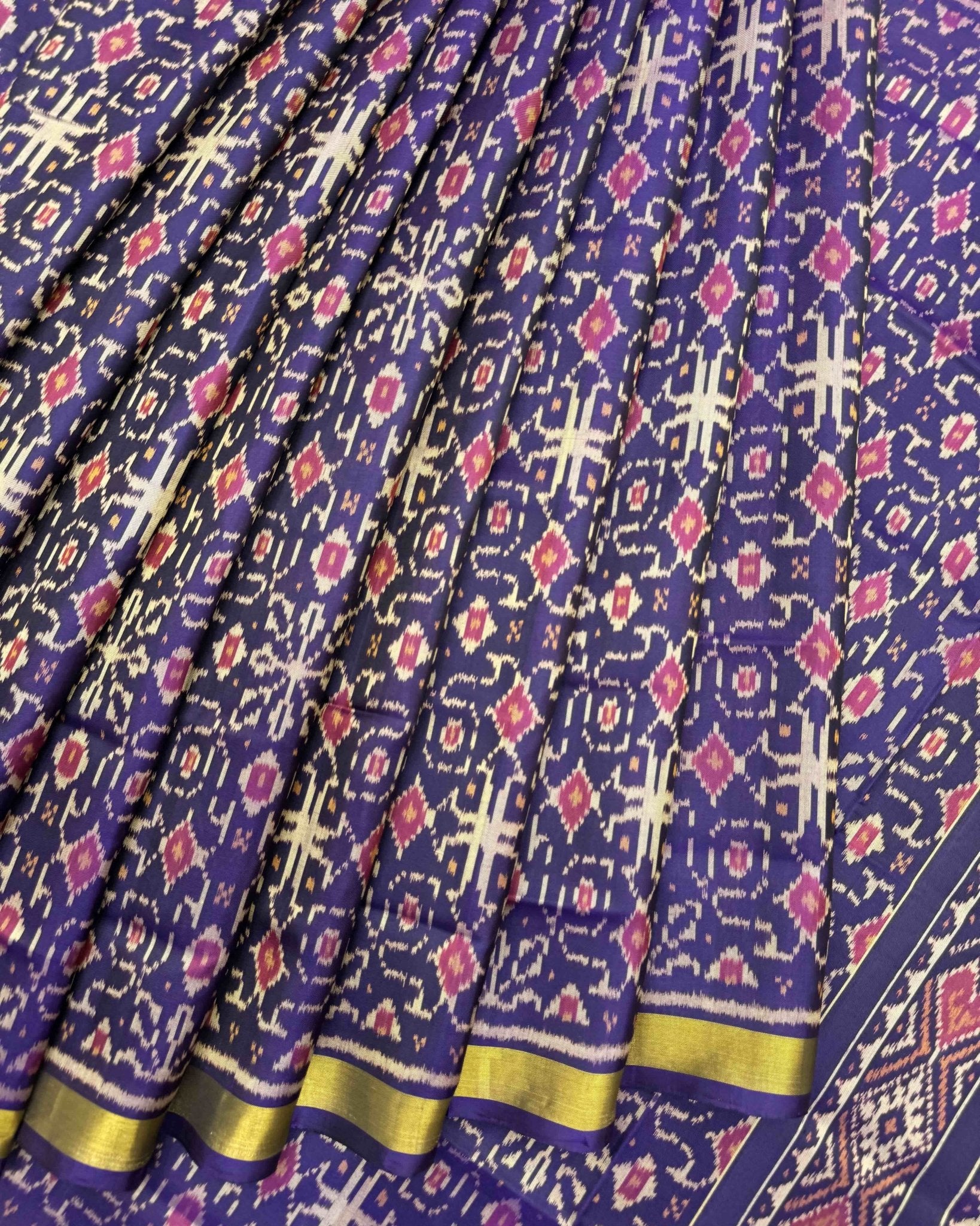 Purple New Fancy Design Patola Saree - SindhoiPatolaArt