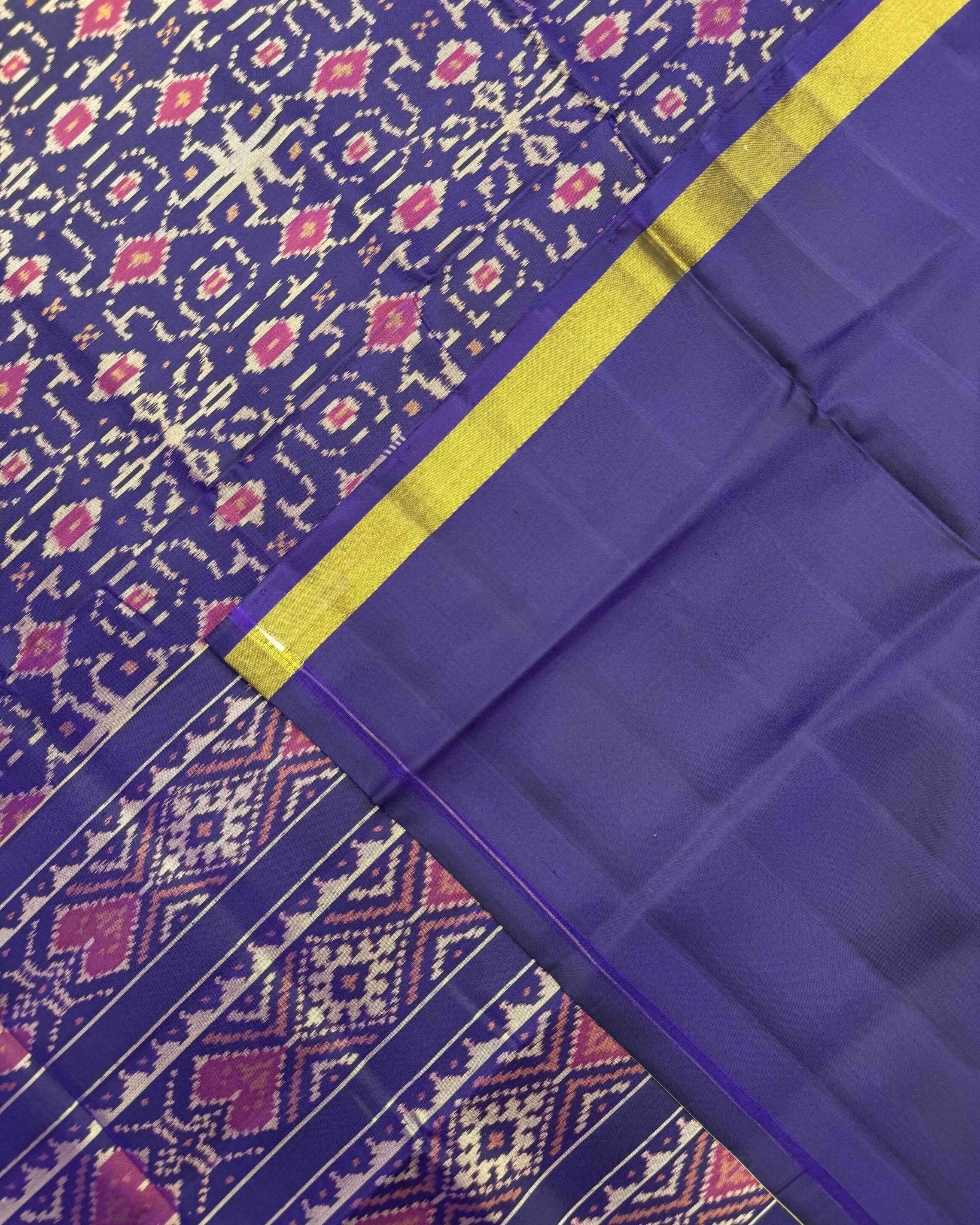 Purple New Fancy Design Patola Saree - SindhoiPatolaArt