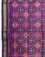 Purple Panchanda Patola Dupatta - SindhoiPatolaArt
