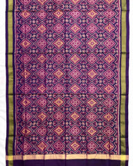 Purple Panchanda Patola Dupatta - SindhoiPatolaArt