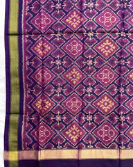 Purple Panchanda Patola Dupatta - SindhoiPatolaArt