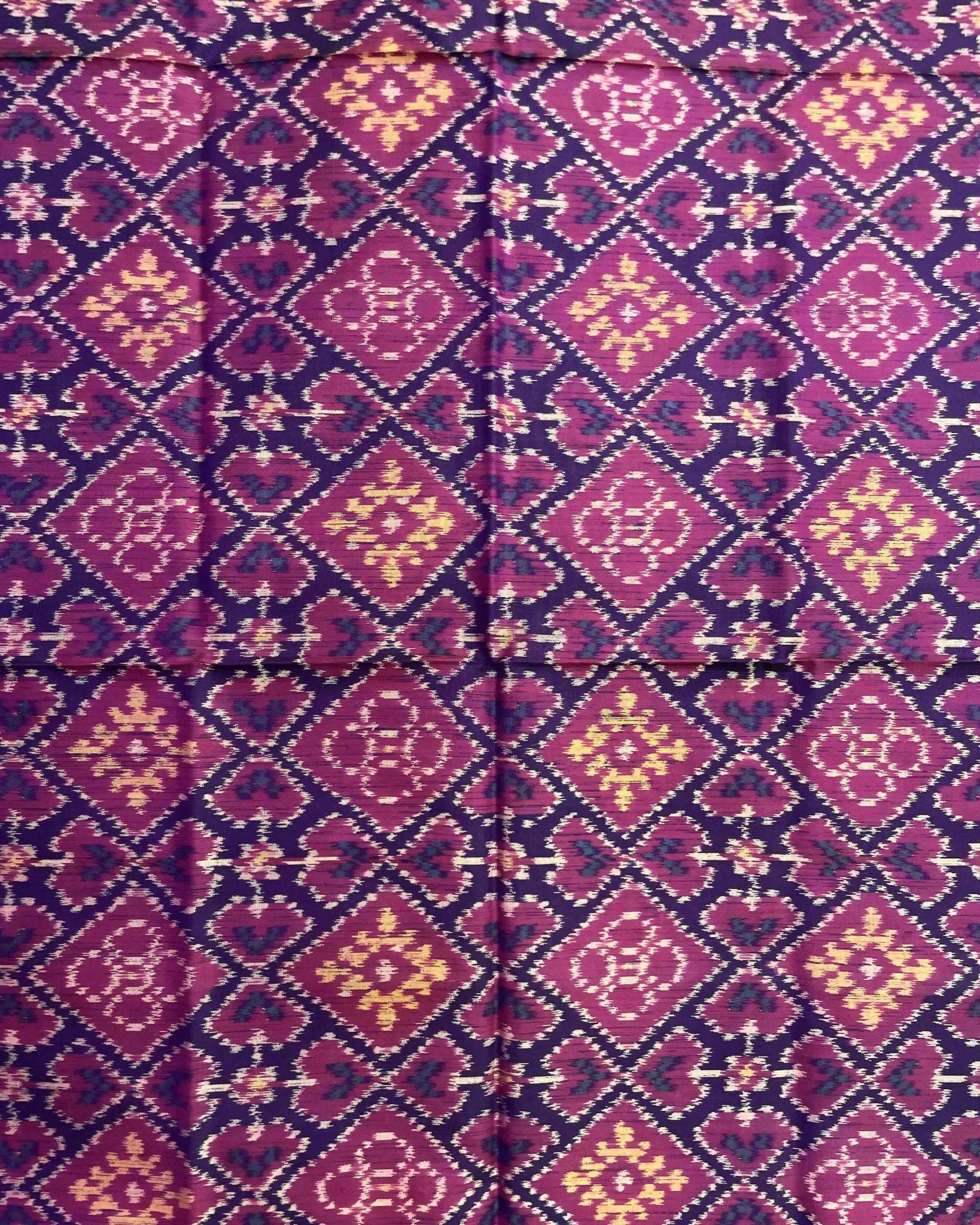 Purple Panchanda Patola Dupatta - SindhoiPatolaArt