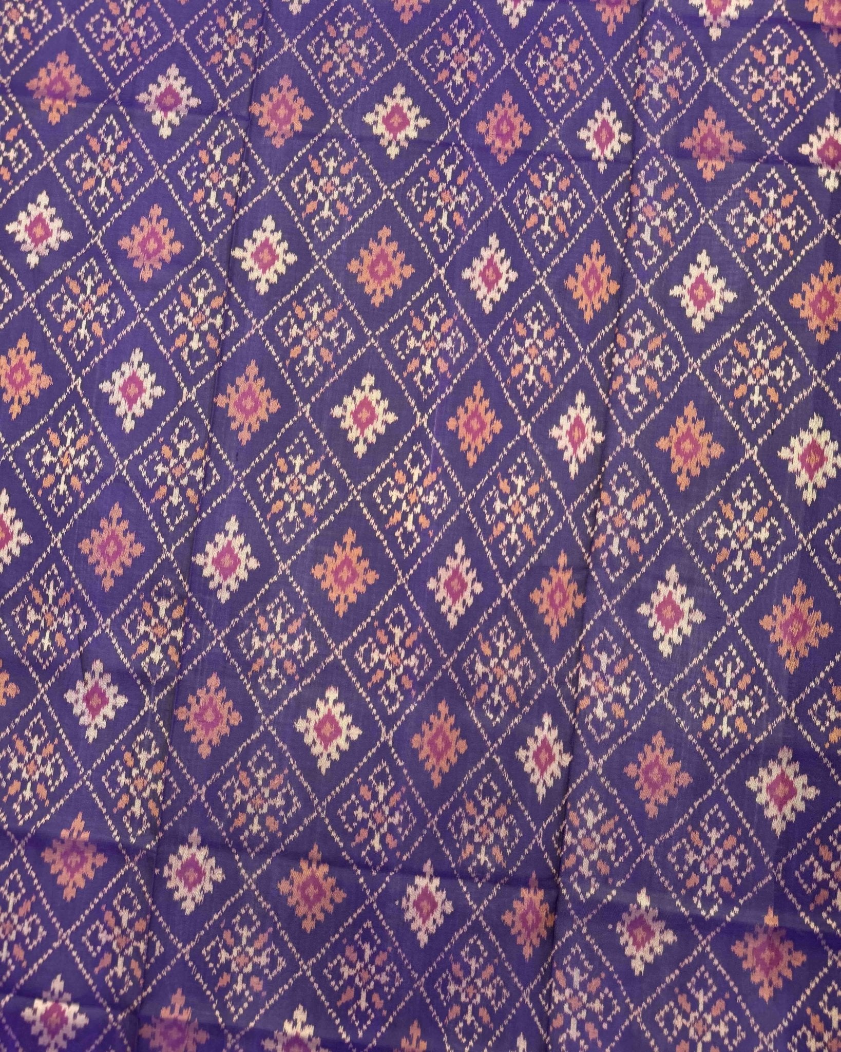 Purple Panchanda Patola Saree - SindhoiPatolaArt
