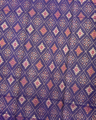 Purple Panchanda Patola Saree - SindhoiPatolaArt