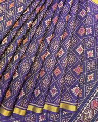 Purple Panchanda Patola Saree - SindhoiPatolaArt