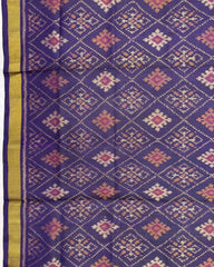 Purple Panchanda Patola Saree - SindhoiPatolaArt