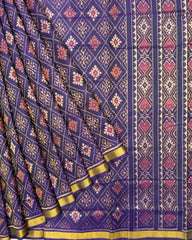 Purple Panchanda Patola Saree - SindhoiPatolaArt