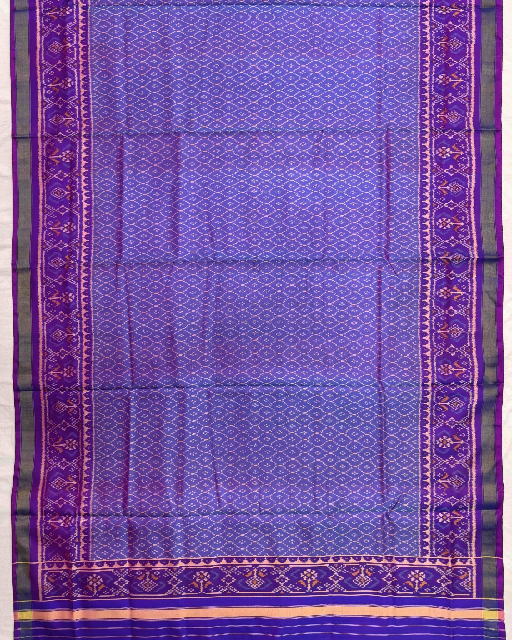 Purple Panchanda Top & Dariya Bhatt Dupatta with Plain Salwar Patola Dress - SindhoiPatolaArt