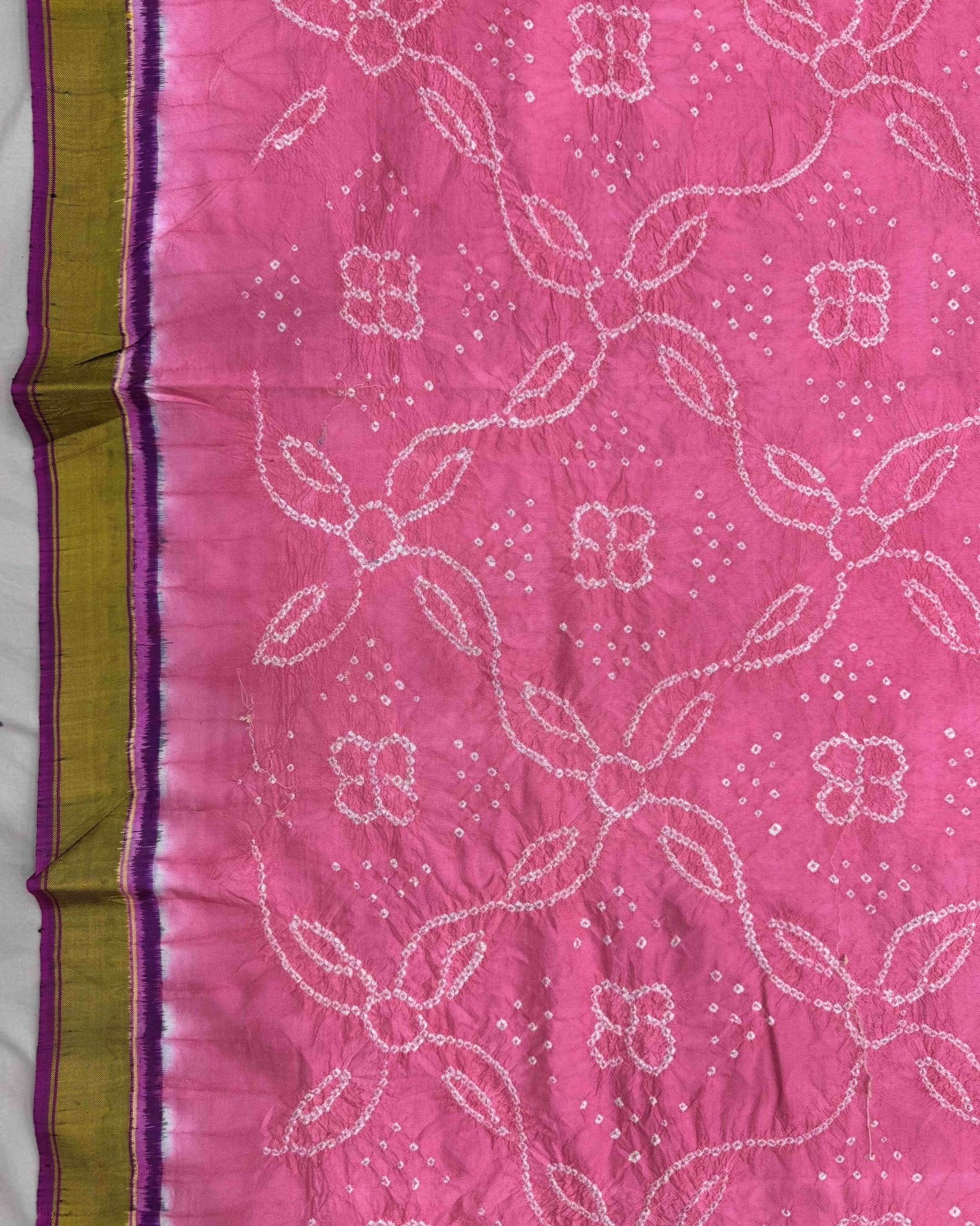 Purple & Pink Bandhani Patola Dupatta - SindhoiPatolaArt