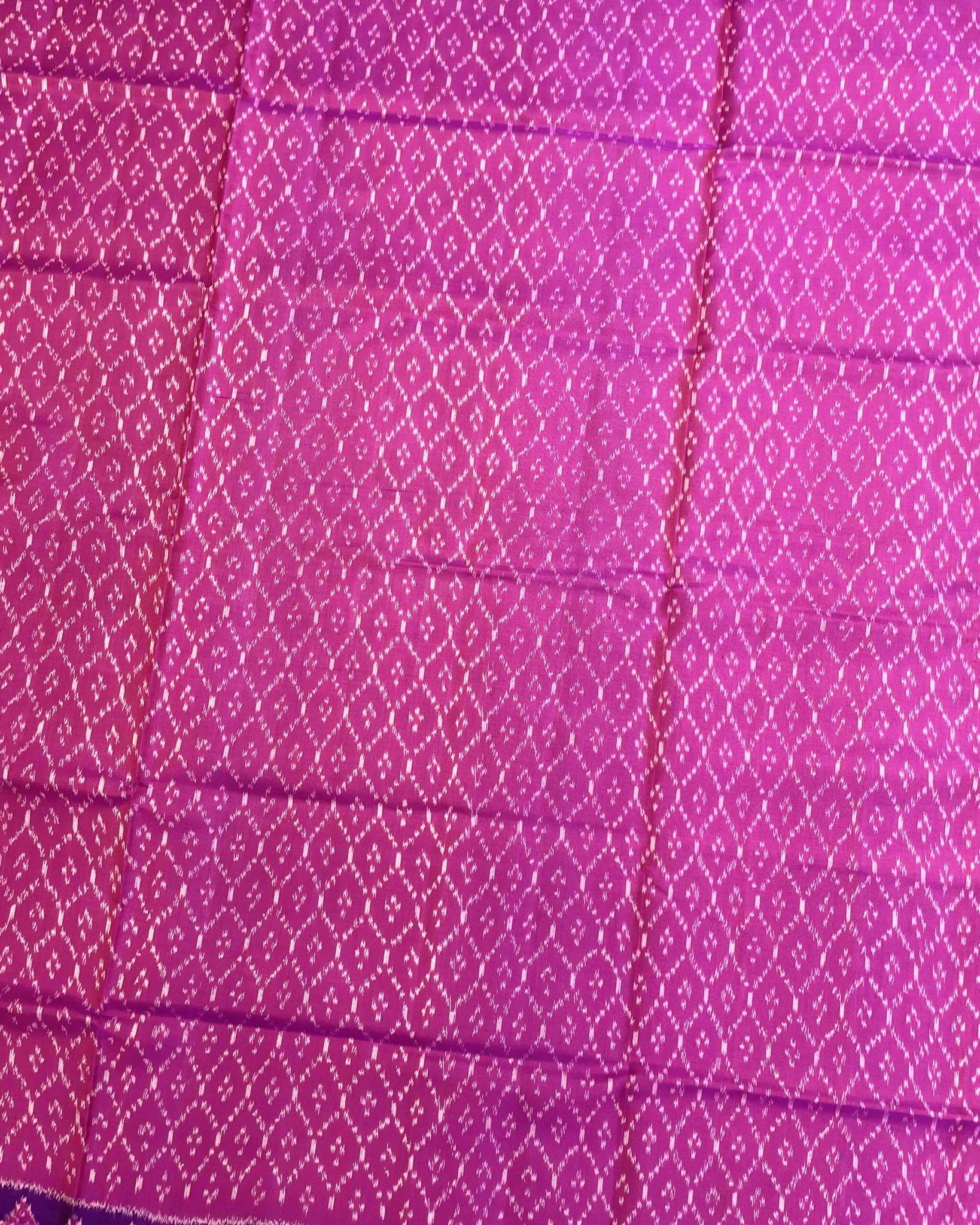 Purple & Pink Booty Design Patola Saree - SindhoiPatolaArt