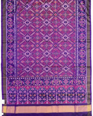 Purple & Pink Manekchowk Patola Saree - SindhoiPatolaArt