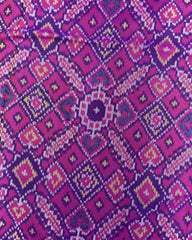 Purple & Pink Manekchowk Patola Saree - SindhoiPatolaArt