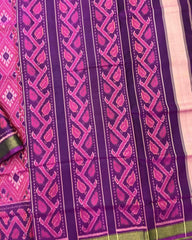Purple & Pink Panchanda Patola Saree - SindhoiPatolaArt