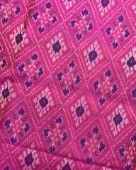 Purple & Pink Panchanda Patola Saree - SindhoiPatolaArt