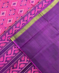 Purple & Pink Panchanda Patola Saree - SindhoiPatolaArt
