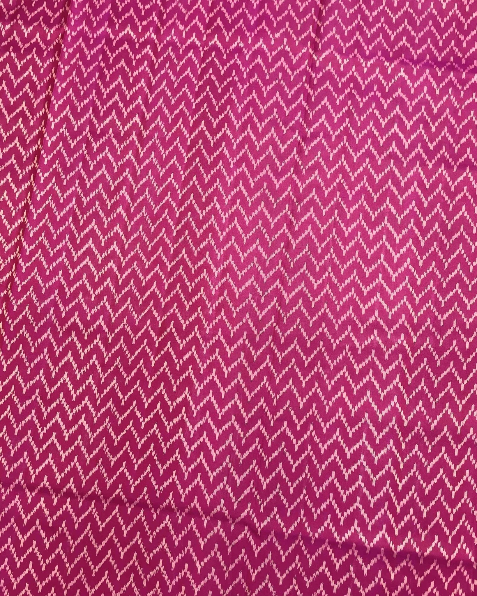 Purple & Pink Zig Zag Lining Patola Saree - SindhoiPatolaArt