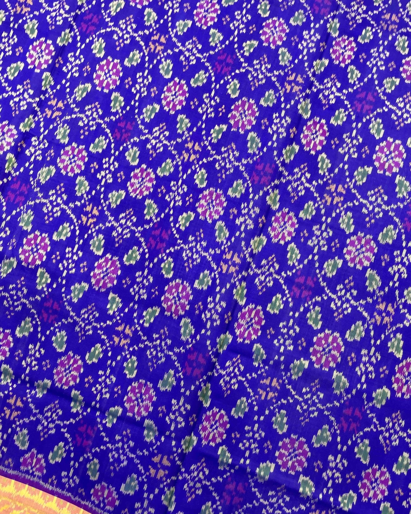 Purple & Purplish Blue Solsitara Design Patola Saree - SindhoiPatolaArt