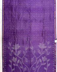 Purple Shaded Chanderi Bandhani Saree - SindhoiPatolaArt
