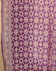Purple Shaded Georgette Bandhani Dupatta - SindhoiPatolaArt