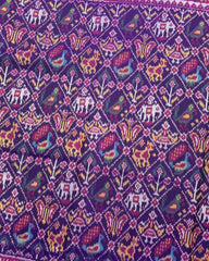 Purple Small Narikunj Patola Saree - SindhoiPatolaArt