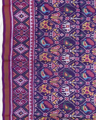Purple Small Narikunj Patola Saree - SindhoiPatolaArt
