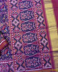 Purple Small Narikunj Patola Saree - SindhoiPatolaArt