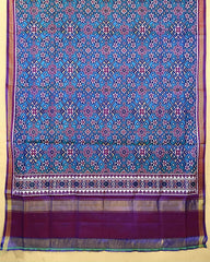 Purple & Turquoise Navratan Patola Dupatta - SindhoiPatolaArt