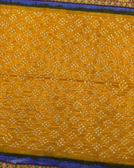 Purple & Yellow Bandhani Patola Saree - SindhoiPatolaArt