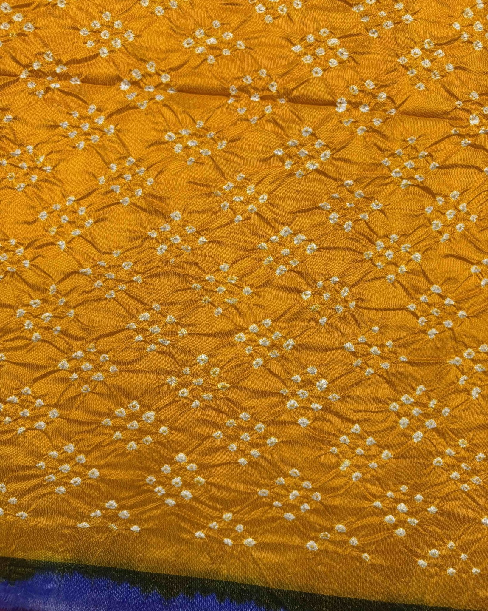 Purple & Yellow Bandhani Patola Saree - SindhoiPatolaArt