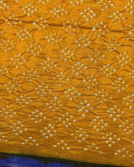 Purple & Yellow Bandhani Patola Saree - SindhoiPatolaArt