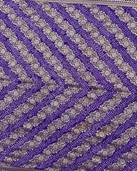 Purplish Blue Georgette Khaddi Bandhani Saree - SindhoiPatolaArt