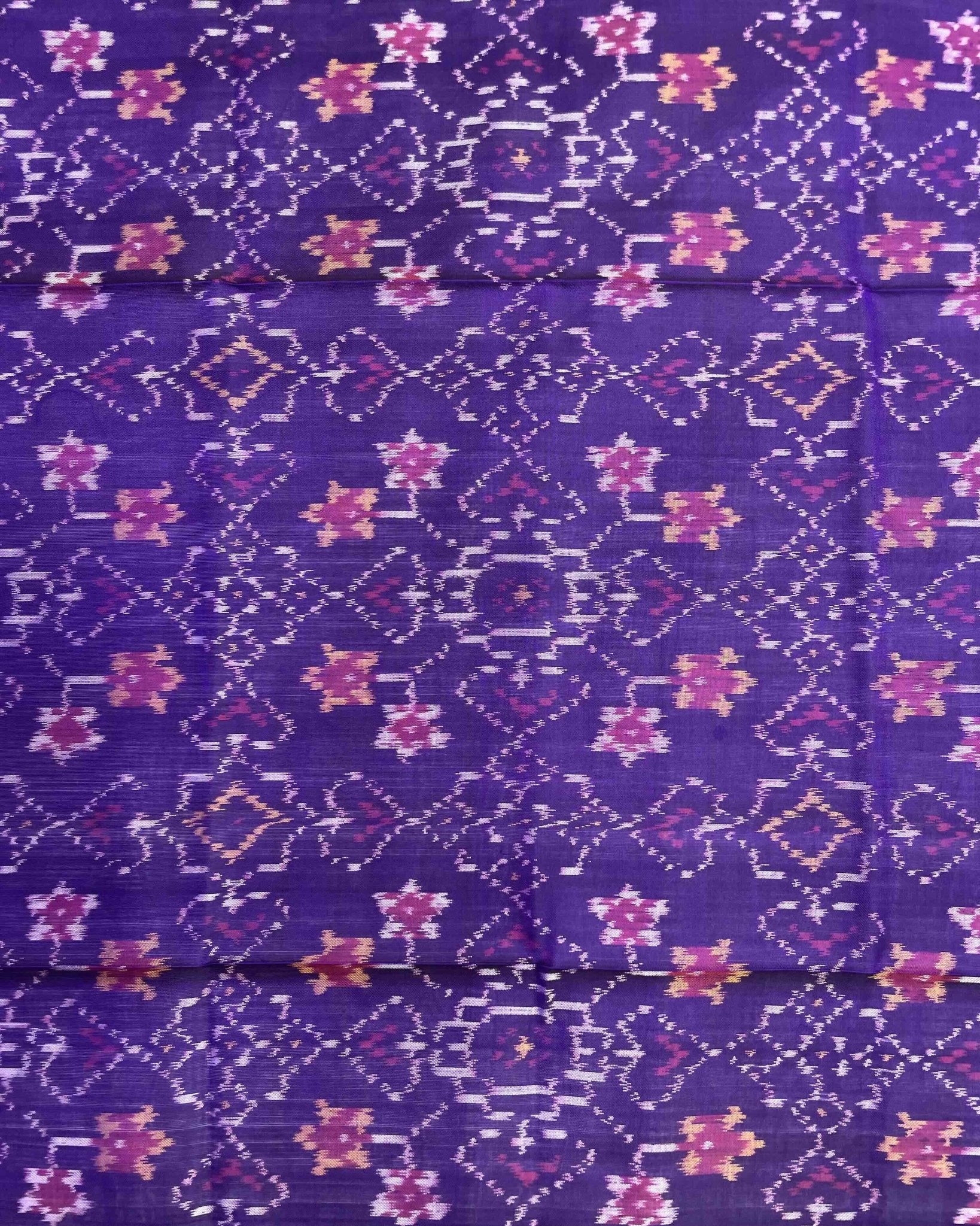 Purplish Blue Navratan Manekchowk Mix Patola Dupatta - SindhoiPatolaArt